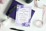 Product image of Purple Floral Elegant Watercolor Wedding Invitation