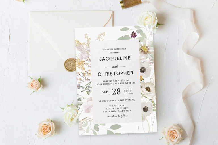 Preview image of Bridal Shower Green Foliage Watercolor Invitation