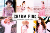 Product image of Charm Pink Mobile & Desktop Lightroom Presets