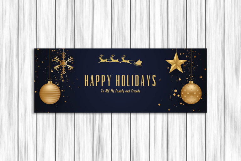 Preview image of Facebook Cover Happy Holidays V1