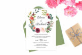 Product image of Radiant Bloom Floral Wreath Wedding Invitation