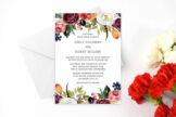 Product image of Romantic Watercolor Burgundy Floral Invitation