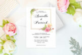 Product image of Rustic Watercolor Floral Wedding Invitation