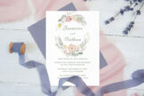 Product image of Watercolor Wreath Wedding Invitation