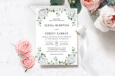 Product image of White Floral Bridal Shower Wedding Invitation