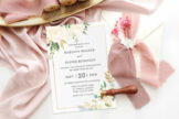 Product image of Elegant White Gold Rose Floral Wedding Invitation
