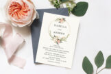 Product image of Elegant Gold Circle Floral Wedding Invitation