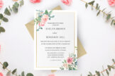 Product image of Rustic Blush Pink Gold Wedding Invitation