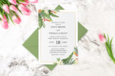 Product image of Tropical Watercolor Leaves Wedding Invitation