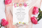 Product image of Watercolor Pink Blush Floral Wedding Invitation