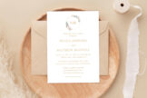 Product image of Wreath Green And Gold Rustic Wedding Invitation