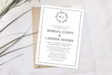 Product image of Botanical Floral Monogram Wedding Invitation