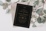 Product image of Elegant Black Gold Foil Wedding Invitation