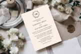 Product image of Floral Monogram Wreath Wedding Invitation
