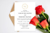 Product image of Gold Wreath Floral Wedding Invitation