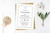 Product image of Simple Monogram White Wedding Invitation
