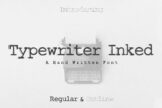 Product image of Typewriter Inked Handwritten Typeface