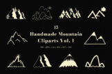 Product image of Handmade Mountain Cliparts V1