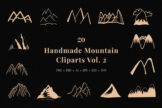 Product image of Handmade Mountain Cliparts V2