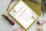 Product image of Elegant Blush White Roses Wedding Invitation