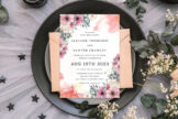 Product image of Elegant Pink Floral Wedding Invitation