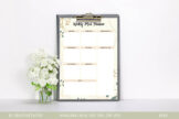 Product image of Floral Weekly Meal Planner SVG