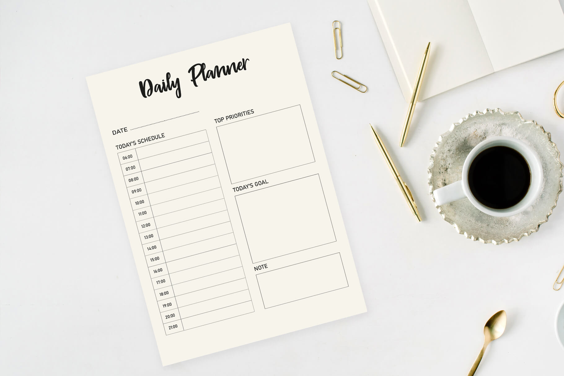 Minimalist Daily Planner SVG - Creative Finest