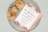 Product image of Pink Peony Flowers Wedding Invitation