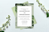 Product image of Tropical Palm Leaves Wedding Invitation