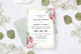 Product image of Watercolor Pink Green Wedding Invitation