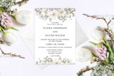 Product image of White Floral Botanical Wedding Invitation