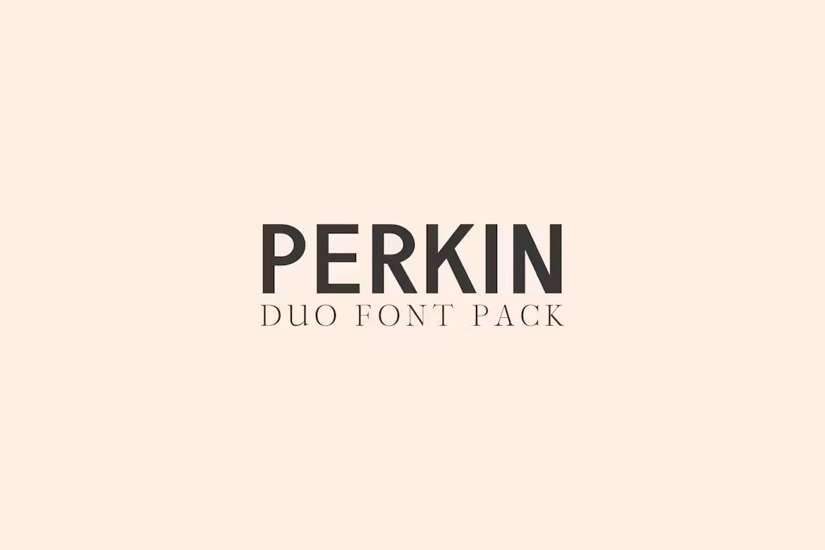 Perkin Duo Font + Bonus Logo