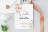 Product image of Blush Floral Wedding Invitation Template