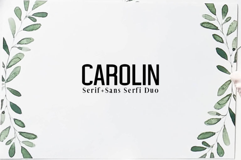 Carolin Duo Font Family Pack
