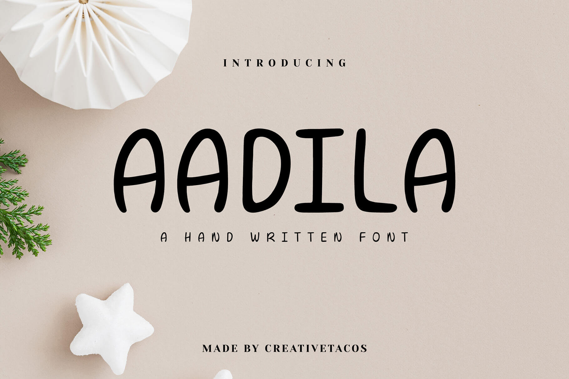 Aadila Handmade Font