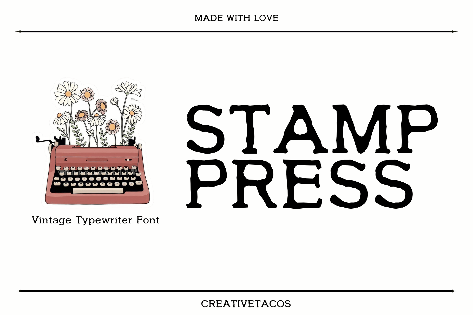 Stamp Press – Retro Typewriter Font