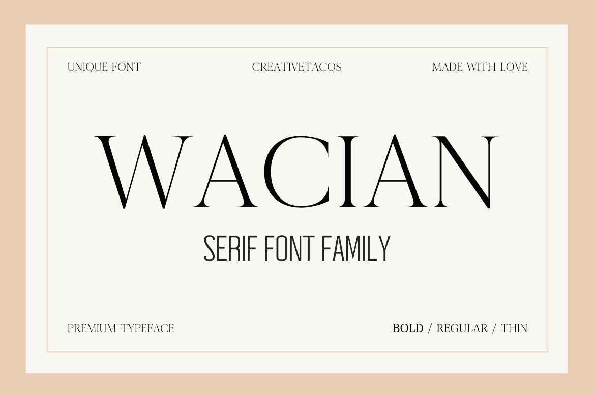Wacian Serif Font Family