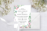 Product image of Blush Pink Flowers Watercolor Wedding Invitation