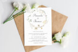 Product image of Cream White Floral Wreath Wedding Invitation